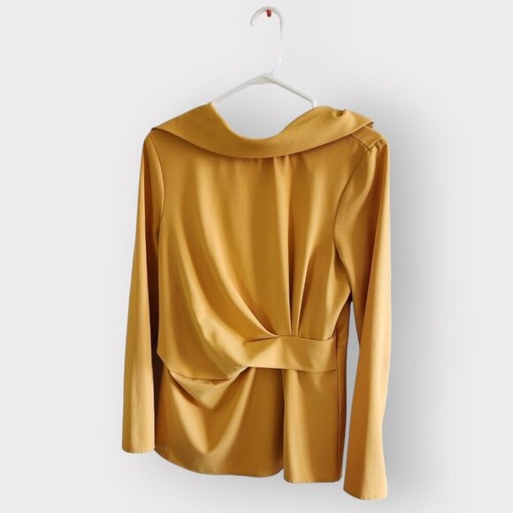 SFW WOMENS MEDIUM YELLOW SHIRT WITH HIGH COLLAR - Picture 4 of 5